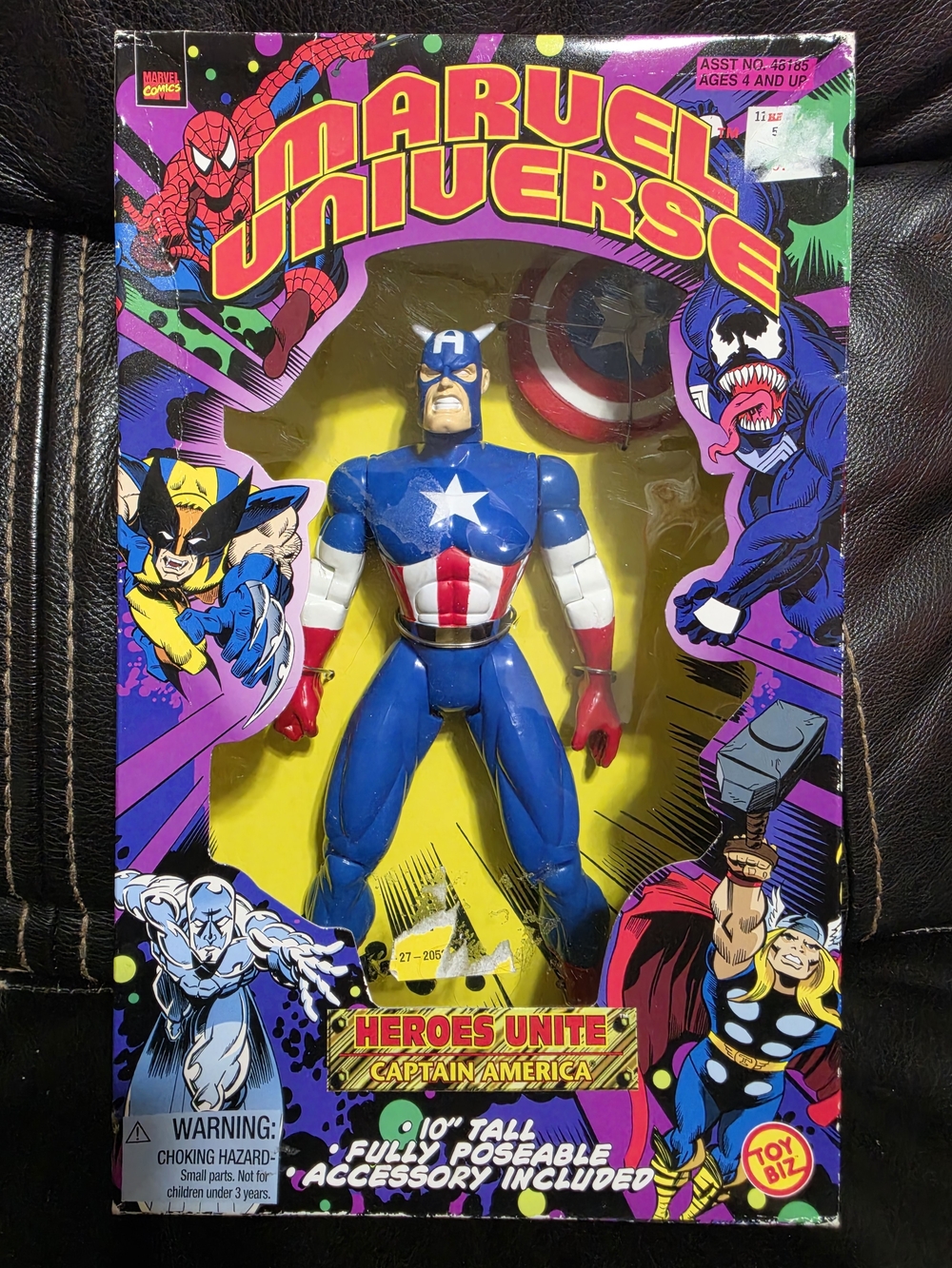 MARVEL UNIVERSE CAPTAIN AMERICA  10" ACTION FIGURE 1998 Toy Biz Marvel Comics